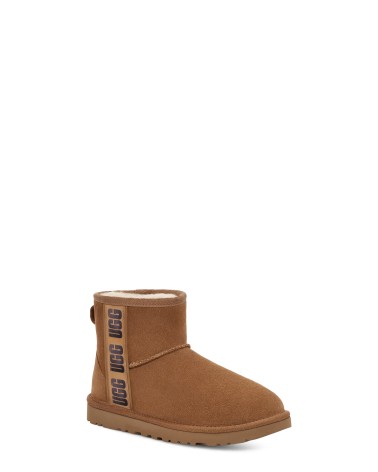BOTAS CLASSIC MINI CON CINTA LATERAL LOGO UGG MUJER