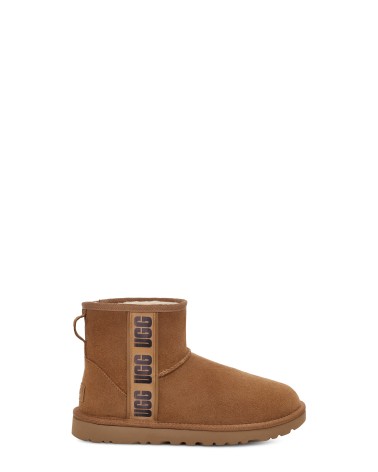 BOTAS CLASSIC MINI CON CINTA LATERAL LOGO UGG MUJER
