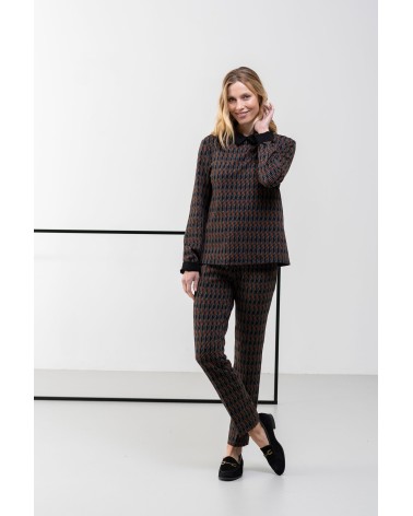 PANTALÓN CONJUNTO DOS PIEZAS ESTAMPADO GEOMÉTRICO DE HONGO COLLECTION