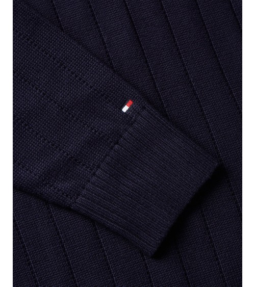 JERSEY ACANALADO ANCHO CON COLORES CORPORATIVOS TOMMY HILFIGER HOMBRE