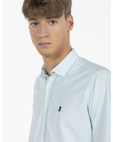 CAMISA POPELÍN DE RAYAS FINAS EL PULPO