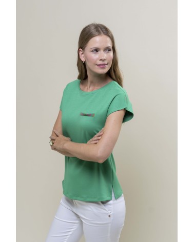CAMISETA CON DETALLE A CONTRASTE HONGO COLLECTION MUJER