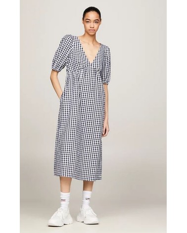 VESTIDO GINGHAM MIDI DE CUADROS VICHY TOMMY JEANS