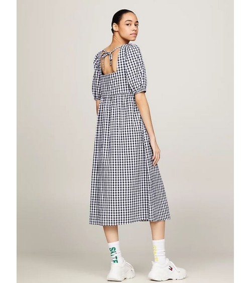 VESTIDO GINGHAM MIDI DE CUADROS VICHY TOMMY JEANS