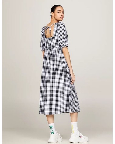 VESTIDO GINGHAM MIDI DE CUADROS VICHY TOMMY JEANS