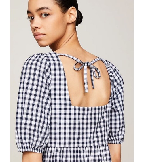 VESTIDO GINGHAM MIDI DE CUADROS VICHY TOMMY JEANS