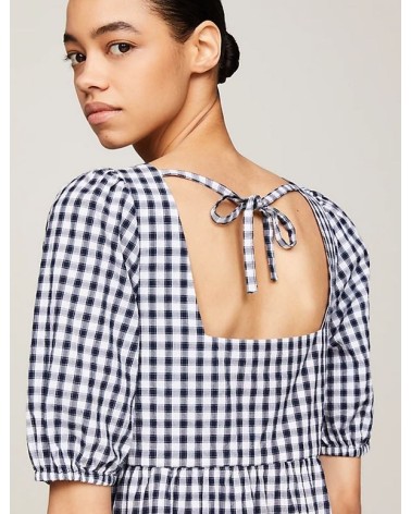 VESTIDO GINGHAM MIDI DE CUADROS VICHY TOMMY JEANS
