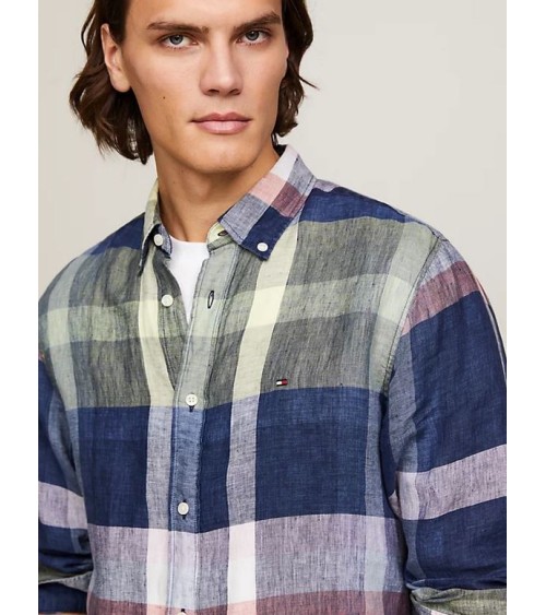 CAMISA CORTE REGULAR DE LINO TOMMY HILFIGER