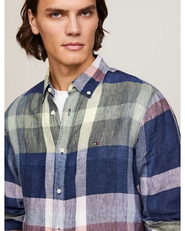 CAMISA CORTE REGULAR DE LINO TOMMY HILFIGER