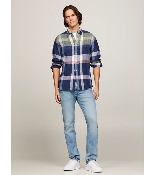CAMISA CORTE REGULAR DE LINO TOMMY HILFIGER