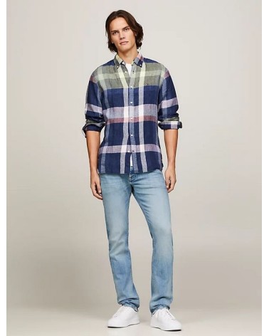 CAMISA CORTE REGULAR DE LINO TOMMY HILFIGER