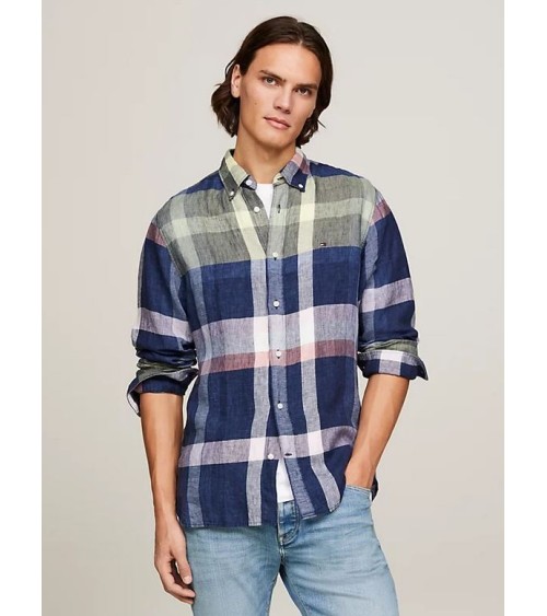 CAMISA CORTE REGULAR DE LINO TOMMY HILFIGER