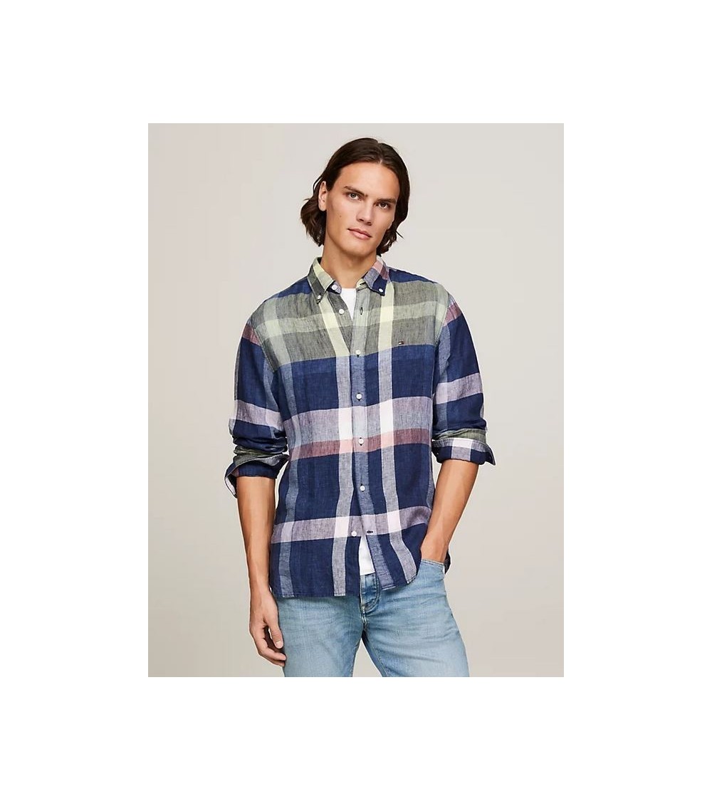 CAMISA CORTE REGULAR DE LINO TOMMY HILFIGER