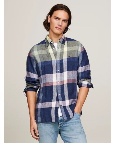 CAMISA CORTE REGULAR DE LINO TOMMY HILFIGER
