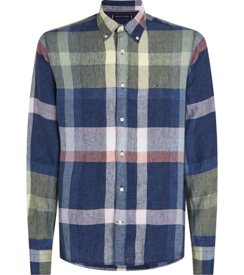 CAMISA CORTE REGULAR DE LINO TOMMY HILFIGER