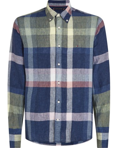 CAMISA CORTE REGULAR DE LINO TOMMY HILFIGER