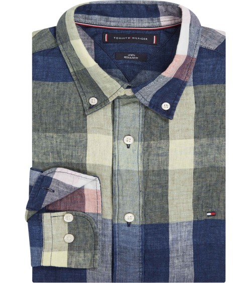 CAMISA CORTE REGULAR DE LINO TOMMY HILFIGER