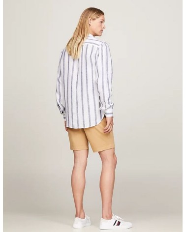 CAMISA DE LINO TRIPLE RAYA DE TOMMY HILFIGER