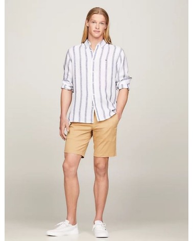 CAMISA DE LINO TRIPLE RAYA DE TOMMY HILFIGER