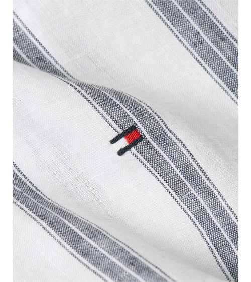 CAMISA DE LINO TRIPLE RAYA DE TOMMY HILFIGER