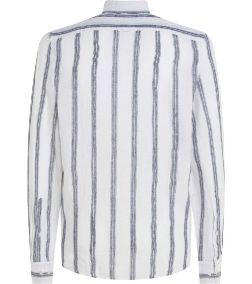 CAMISA DE LINO TRIPLE RAYA DE TOMMY HILFIGER