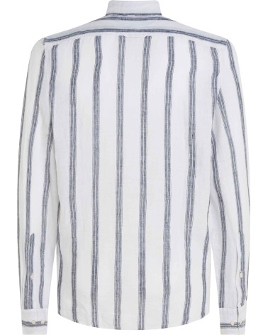 CAMISA DE LINO TRIPLE RAYA DE TOMMY HILFIGER