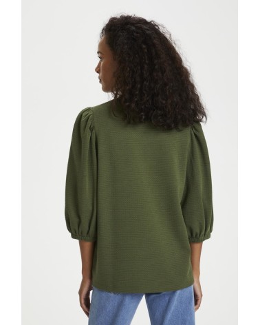 CAMISETA KAJANNA CON MANGA ABOLLONADA Y TEJIDO TEXTURIZADO KAFFE