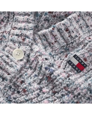 CHAQUETA CÁRDIGAN OVERSIZE CON JASPEADO MULTICOLOR TOMMY JEANS