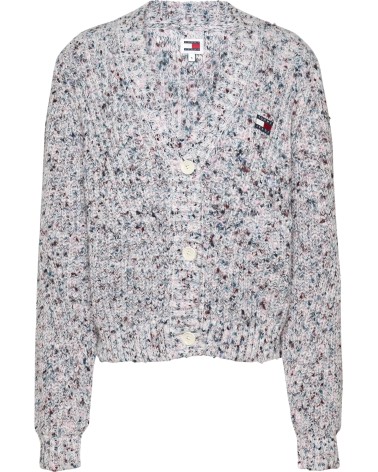 CHAQUETA CÁRDIGAN OVERSIZE CON JASPEADO MULTICOLOR TOMMY JEANS