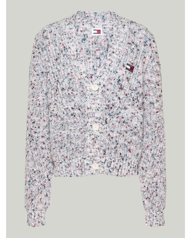 CHAQUETA CÁRDIGAN OVERSIZE CON JASPEADO MULTICOLOR TOMMY JEANS