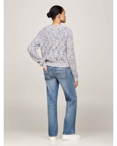 CHAQUETA CÁRDIGAN OVERSIZE CON JASPEADO MULTICOLOR TOMMY JEANS