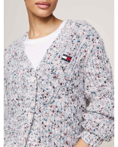 CHAQUETA CÁRDIGAN OVERSIZE CON JASPEADO MULTICOLOR TOMMY JEANS