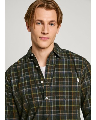 CAMISA MAX DE MICROPANA ESTAMPADA DE CUADROS PEPE JEANS