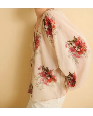 BLUSA BOUQUET CON LAZOS eseOese