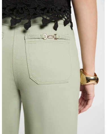 PANTALÓN VAQUERO ANCHO EN VERDE DE MORGAN DE TOI