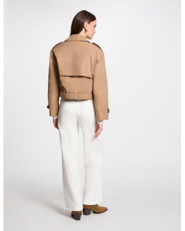 GABARDINA CROPPED ABOLLONADA DE MORGAN DE TOI