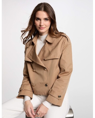 GABARDINA CROPPED ABOLLONADA DE MORGAN DE TOI