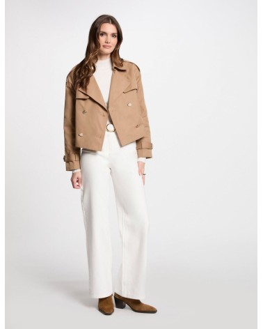 GABARDINA CROPPED ABOLLONADA DE MORGAN DE TOI