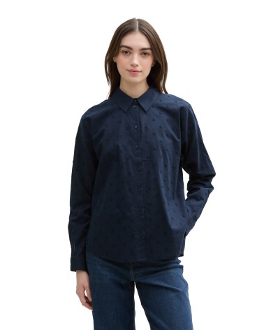 CAMISA OVERSIZE CON LUNARES TEXTURIZADOS TOM TAILOR