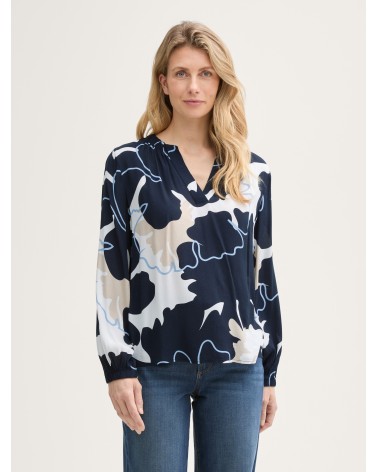BLUSA ESTAMPADA DE MANGA LARGA TOM TAILOR
