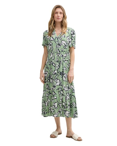 VESTIDO MIDI ESTAMPADO TOM TAILOR