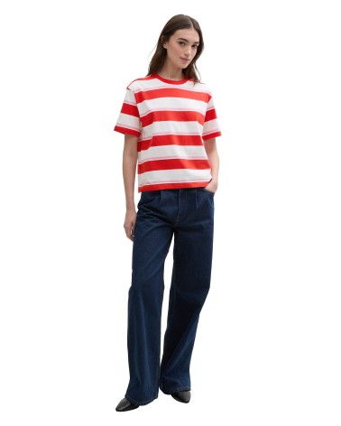 CAMISETA DE RAYAS ANCHAS A CONTRASTE TOM TAILOR