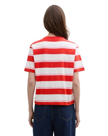CAMISETA DE RAYAS ANCHAS A CONTRASTE TOM TAILOR