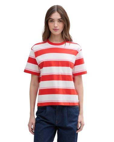 CAMISETA DE RAYAS ANCHAS A CONTRASTE TOM TAILOR