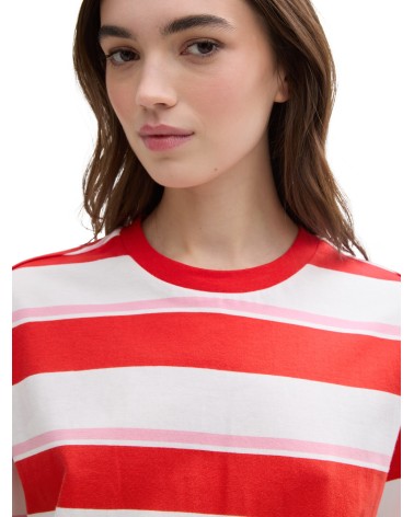CAMISETA DE RAYAS ANCHAS A CONTRASTE TOM TAILOR