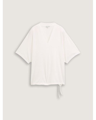 CAMISETA ABLUSADA CON CUELLO PICO ALZADO TOM TAILOR