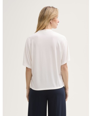 CAMISETA ABLUSADA CON CUELLO PICO ALZADO TOM TAILOR