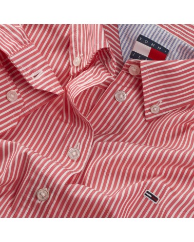 CAMISA BÁSICA DE POPELIN A RAYAS CON BOTONES TOMMY JEANS