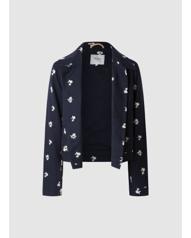 CHAQUETA GEORGINA FLORES BORDADAS EN MEZCLA DE LINO PEPE JEANS