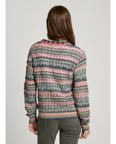 JERSEY NADJA DE PUNTO CALADO MULTICOLOR PEPE JEANS